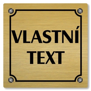 Váš text, 80x80mm, zlatá, Kansas